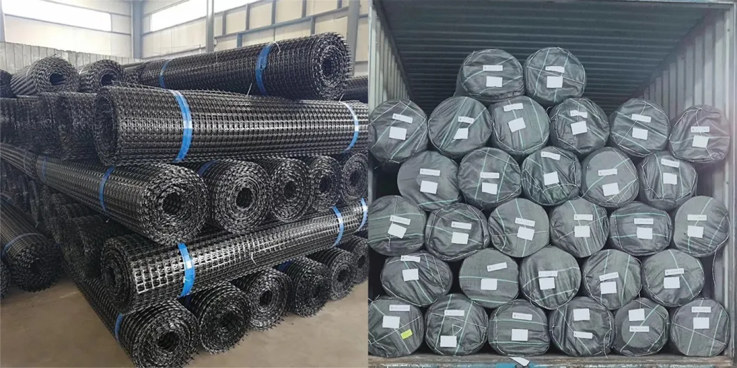 Plastic Biaxial PP Polypropylene HDPE Geogrid Combigrid Nonwoven Woven Geotextile Composite Polypropylene Geocomposite Composite Geogrid