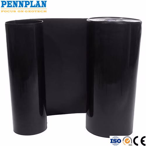 Сертификация ISO. Геомембрана GM 13 HDPE толщиной 0,75 мм для пруда с креветками.